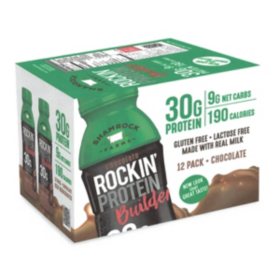 Rockin' Protein Builder 30g protein, Chocolate, 12 fl. oz., 12 ct.