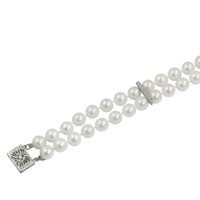 Two-Strand Pearl & Diamond Accent Bracelet
