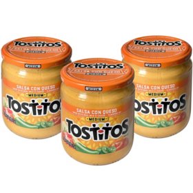 Tostitos Salsa Con Queso, Medium 15.5 oz., 3 ct.