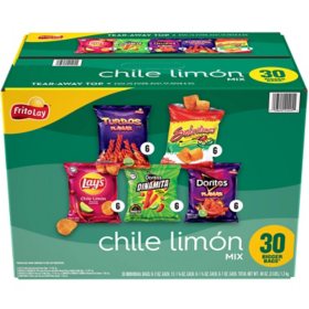 Sabritas Chile Limon Mix Variety Pack Snacks 30 ct.