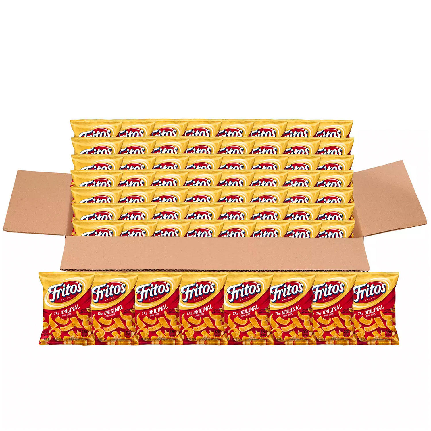 ((BB:04/23/2024))Complete pallet of assorted chips, containing 6 boxes of garlic onion chips, 18 boxes of Kettle Cooked Jalapeno Potato Chips, 6 boxes of Lays BBQ, plus 6 boxes of Fritos Original Corn Chips