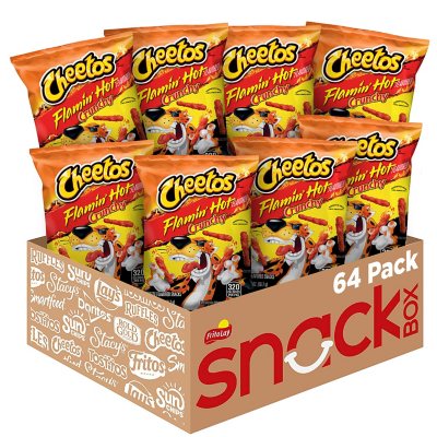  Cheetos Cheese Snacks, Crunchy Hot, 2-Ounce Large Single Serve  Bags (Pack of 64)