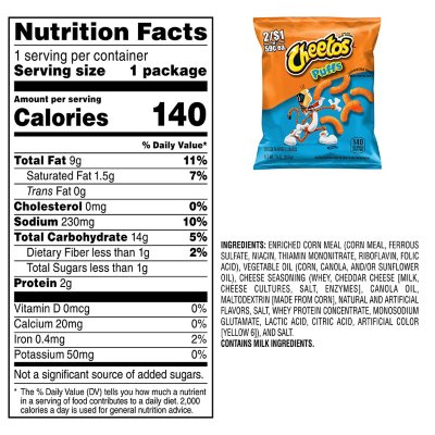 Cheetos Puffs Cheese Flavored Snacks