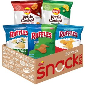 Lay's and Ruffles Crunch Mix Variety Pack Chips 50 ct.