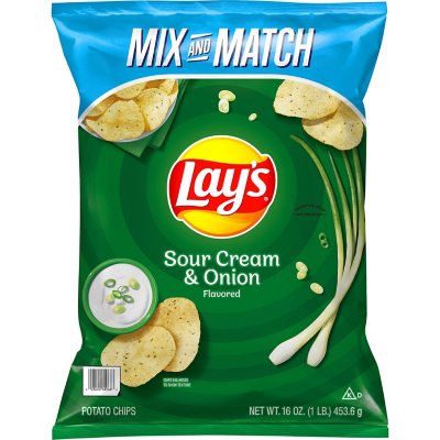 Lay's Potato Chips Sour Cream & Onion Flavored (16 oz.) - Sam's Club