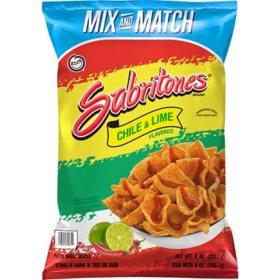Sabritones Chile & Lime Flavored Puffed Wheat Snacks, 9 oz.