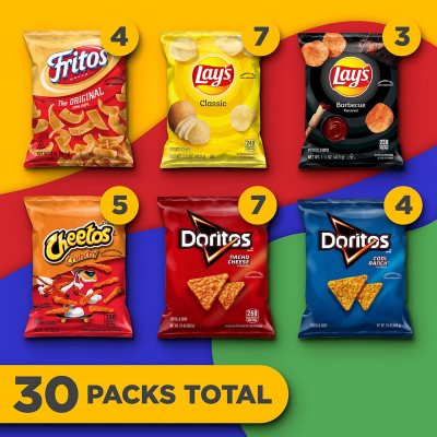 Frito-Lay Big Grab Mix Variety Pack Chips and Snacks (30 ct.) - Sam's Club