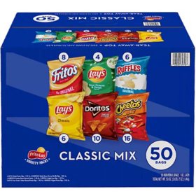 Frito-Lay Classic Mix Variety Pack Chips, 50 pk.