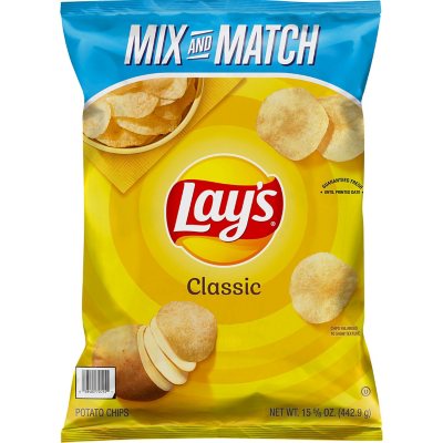  Lays Potato Chips, Classic, 8 oz