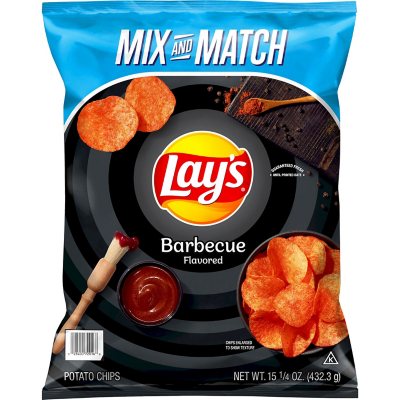 Lay's® Party Size Barbecue Potato Chips 15.25 oz. Bag, Potato