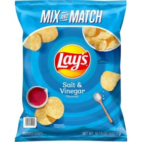 Lay's Salt & Vinegar Flavored Potato Chips, 15.25 oz.