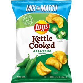 Lay's Kettle Cooked Potato Chips Jalapeno 13.5 oz.