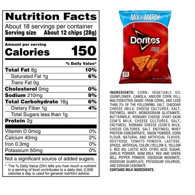 Doritos Nacho Cheese Flavored Tortilla Chips, 18.38 oz. - Sam&rsquo;s Club