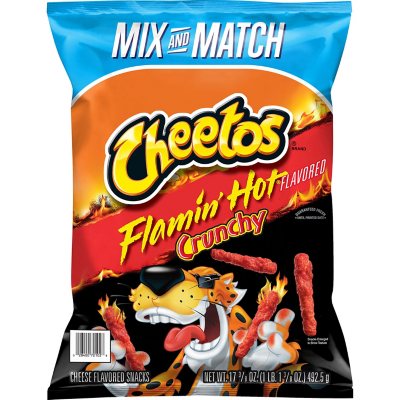 Cheetos Crunchy Flamin' Hot Cheese Snacks, 17.37 oz.
