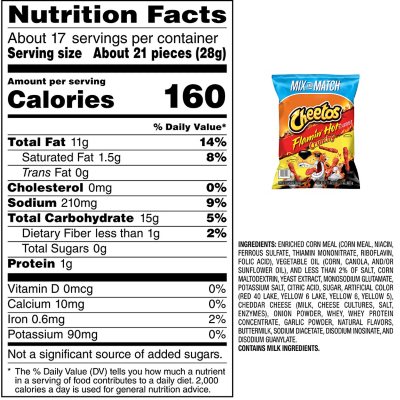 Cheetos Crunchy Flamin' Hot Cheese Flavored Snacks, 9 Oz