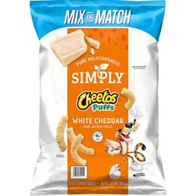 Cheetos Simply Puffs Cheese Flavored Snacks White Cheddar 10.5 oz.
