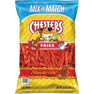 Chester's Fries Corn & Potato Snacks Flamin' Hot 1 Oz 12 Count