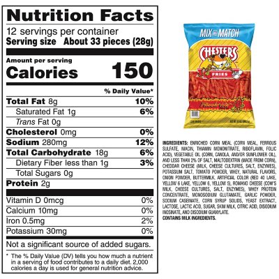 Chester's Corn Snacks, Flamin' Hot Flavored, Fries - 12 oz