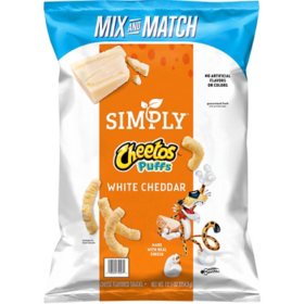 Cheetos Simply Puffs Cheese Flavored Snacks White Cheddar, 12.5 oz.