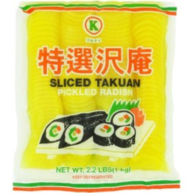 Maru-K Sliced Takuan Pickled Radish, 2.2 lbs.