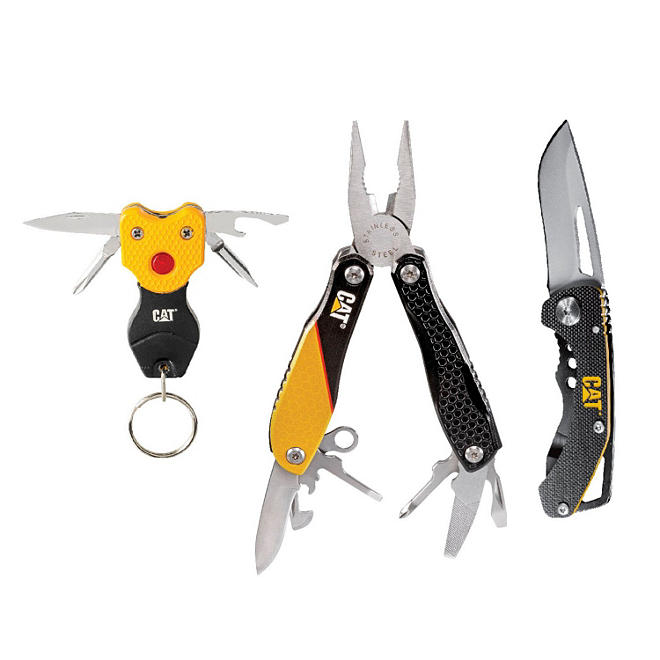 Cat Multi-Tool, Knife, and Keychain Tool Set
