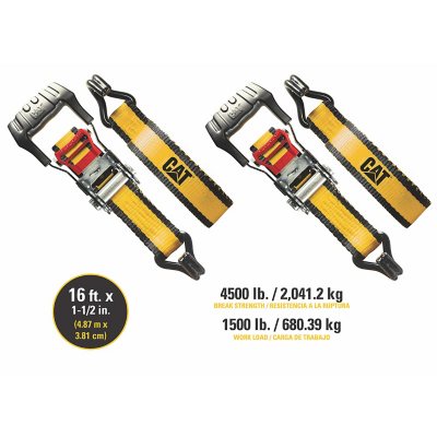 400/500 lb. Capacity Cam Buckle And Ratcheting Tie Down