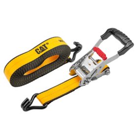 Cat® 2 inch x 27 feet Ratchet Tie Downs - J Hook (3333/10,000 lbs)