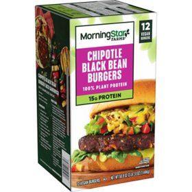 Morningstar Farms Chipotle Black Bean Burger 50 8 Oz 12 Ct