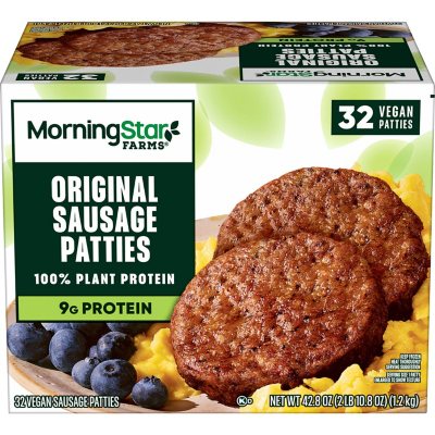 MorningStar Farms Veggie Meatless Sausage Patties, Original, Frozen (32 ...