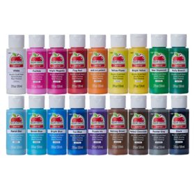 Premium Acrylic Paint Bottles Art Set, 18 Colors