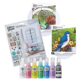 Gallery Glass 10-Piece Stained Glass Craft Paint Starter Kit		