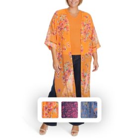 Jessica Simpson Women's Plus Floral Kimono