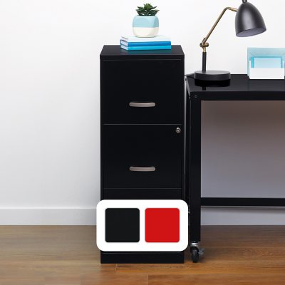 Hirsh 18' Deep 3 Drawer Smart Letter Width Vertical File Cabinet, Black:- Black