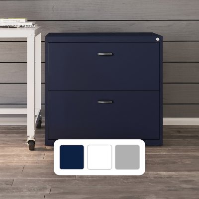 Hirsh 30' Wide 2 Drawer Lateral File Cabinet for Home or Office, Navy