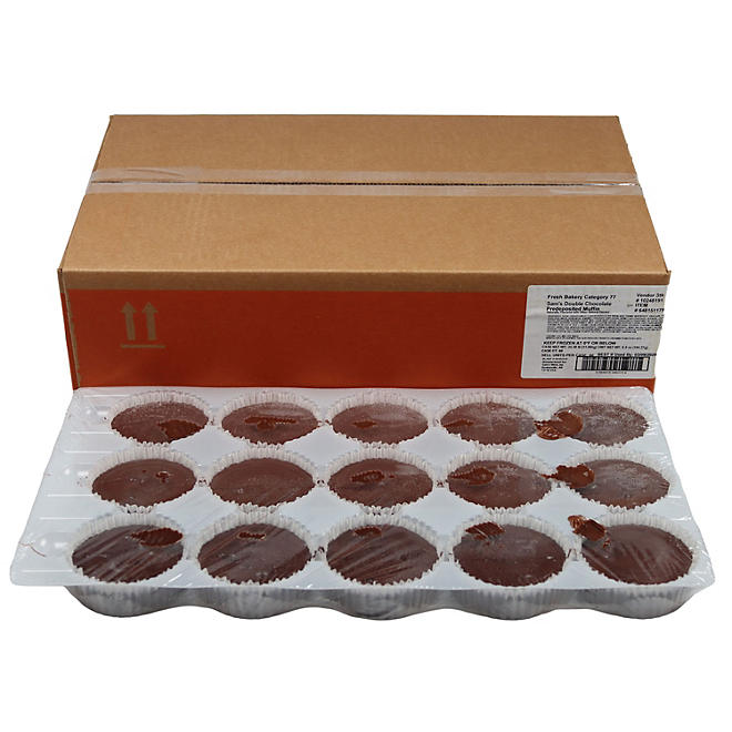 Member's Mark Double Chocolate Muffin, Bulk Wholesale Case, 60 ct.