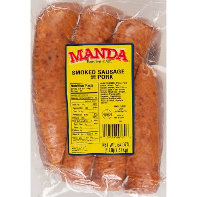 Hot Louisiana Smoked Sausage 3lb.