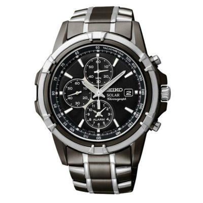 Seiko Men s Two Tone Solar Chronograph Stainless Steel Watch