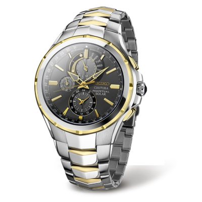 Seiko Men's Two-Tone Solar Perpetual Chronograph Watch - Sam's Club