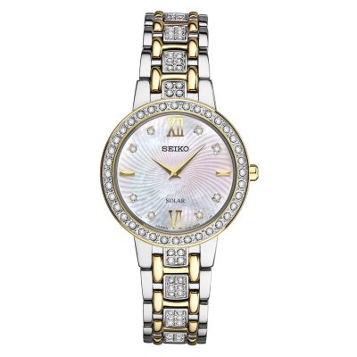 Seiko Women s Solar Crystal Two Tone Watch Sam s Club