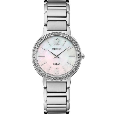 Seiko women's crystal 2025 stainless steel watch