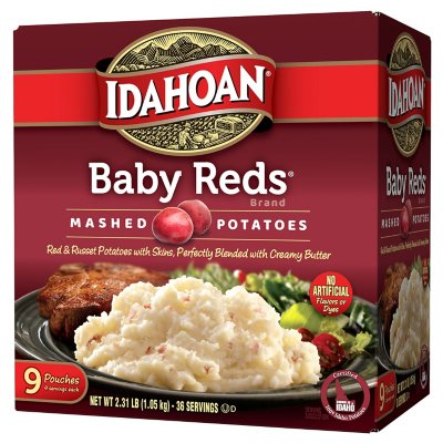  Idahoan Mashed Potatoes Baby Reds Family Size 8.2 oz : Grocery  & Gourmet Food