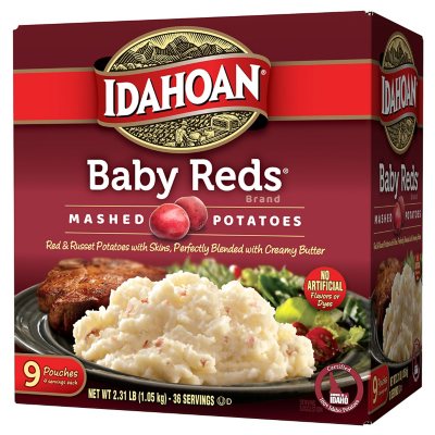 Idahoan Baby Reds Mashed Potatoes Family size, 8.2 oz (Pack of 8)