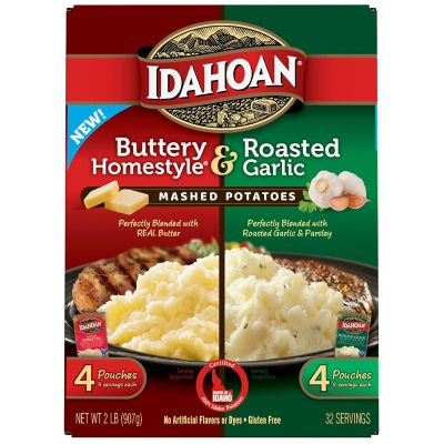 Idahoan Butter & Herb Mashed Family size, 8 oz (Pack of 8)