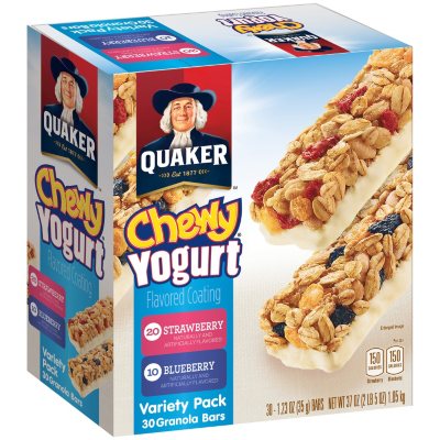 quaker chewy yogurt strawberry granola bars