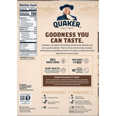 Quaker Instant Oatmeal Express Cups, Variety Pack (19.8 oz., 12 pk.) -  Sam's Club