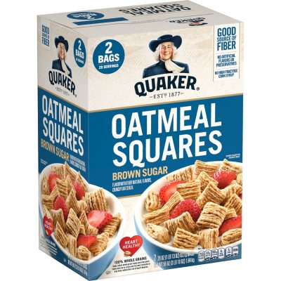 Quaker Oatmeal Squares, Brown Sugar (29 oz., 2 pk.) - Sam's Club