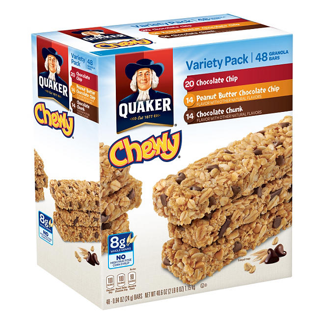 Quaker Chewy Granola Bars, Variety Pack (48 ct.)