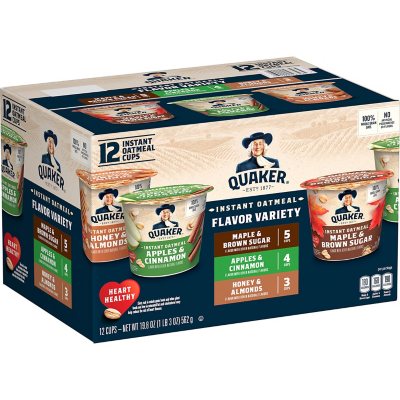Quaker Instant Oatmeal Express Cups, Variety Pack (19.8 oz., 12 pk.) -  Sam's Club