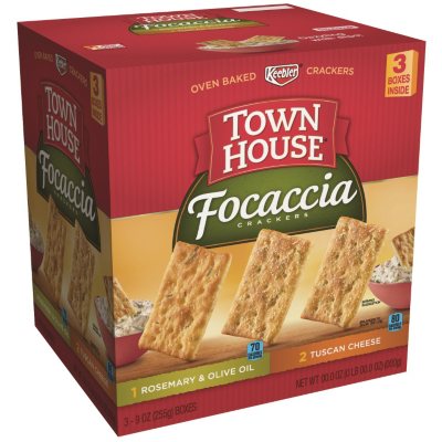 Townhouse Focaccia Crackers (9 oz., 3 pk.) - Sam's Club