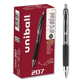 TUL GL Series Retractable Gel Pens, Medium Point, 0.7 mm, Pearl White Barrel, Blue Ink, Pack of 12 Pens